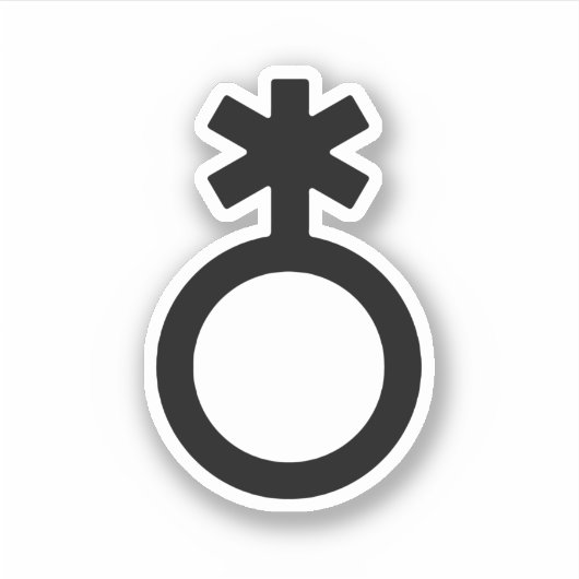 ノンバイナリーのジェンダーシンボル シール (正面)