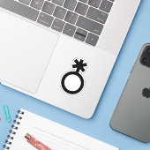ノンバイナリーのジェンダーシンボル シール (ノートパソコンとiPhone)