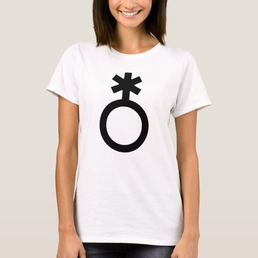 ノンバイナリーのジェンダーシンボル Tシャツ (正面)