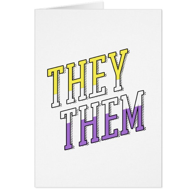 ノンバイナリーカラーのThey Them (正面)