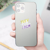 ノンバイナリーカラーのThey Them シール (スマートフォン)