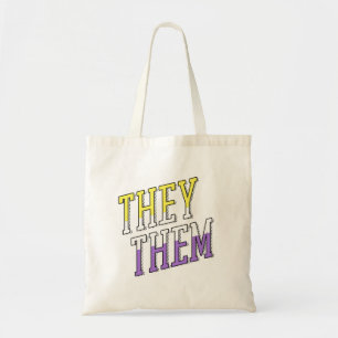 ノンバイナリーカラーのThey Them トートバッグ
