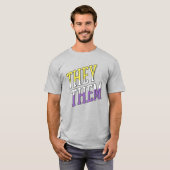 ノンバイナリーカラーのThey Them Tシャツ (正面フル)