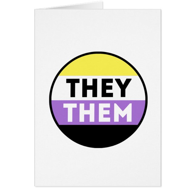 ノンバイナリーバッジ代名詞 - They Them (正面)