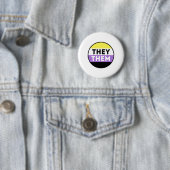 ノンバイナリーバッジ代名詞 - They Them 缶バッジ (インサイチュ)
