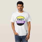 ノンバイナリーバッジ代名詞 - They Them Tシャツ (正面フル)
