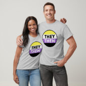 ノンバイナリーバッジ代名詞 - They Them Tシャツ (ユニセックス)