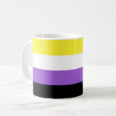 ノンバイナリーフラグ コーヒーマグカップ (正面左)