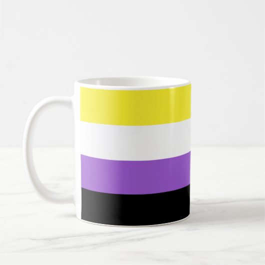 ノンバイナリーフラグ コーヒーマグカップ (左)