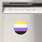 ノンバイナリーフラグLGBTマグネット マグネット (インサイチュ (食洗機))