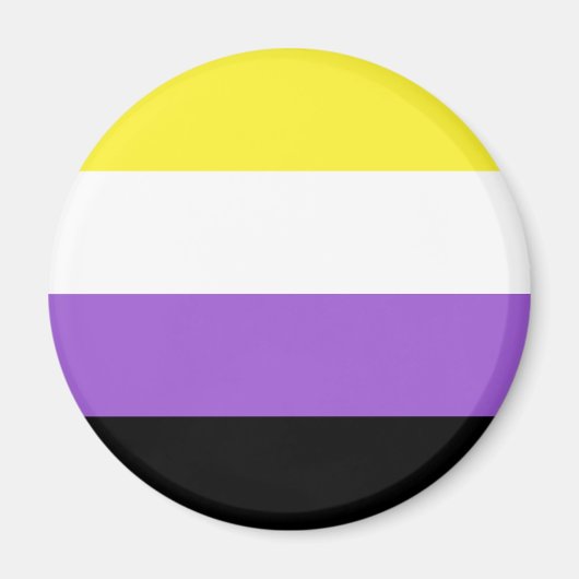 ノンバイナリーフラグLGBTマグネット マグネット (正面)