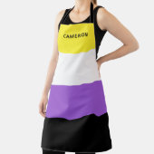 ノンバイナリーフラッグのモノグラム LGBT エプロン (インサイチュ)