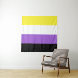 ノンバイナリーフラッグ スクエア LGBT タペストリー
