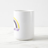 ノンバイナリー万歳 コーヒーマグカップ (中央)