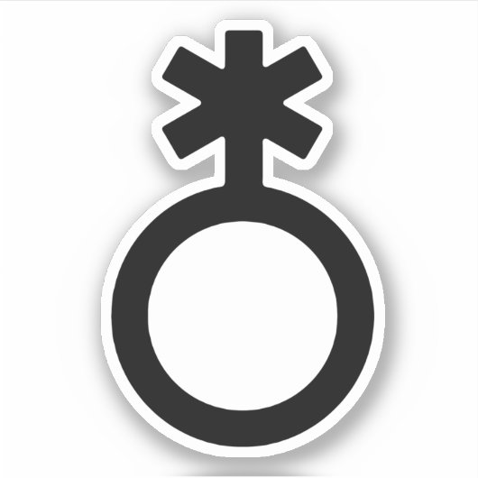 ノンバイナリー性のシンボル シール (正面)