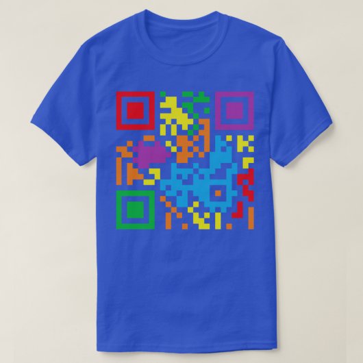 ノンバイナリー旗バーコード Assume Nothing Tシャツ (デザイン正面)