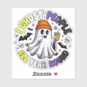 ノンバイナリー面白ハロウィン – 私は人を幽霊扱いする シール (シート)