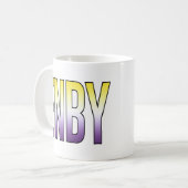 ノンバイナリー コーヒーマグカップ (正面左)