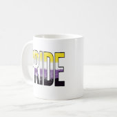 ノンバイナリー・プライドワード コーヒーマグカップ (正面左)
