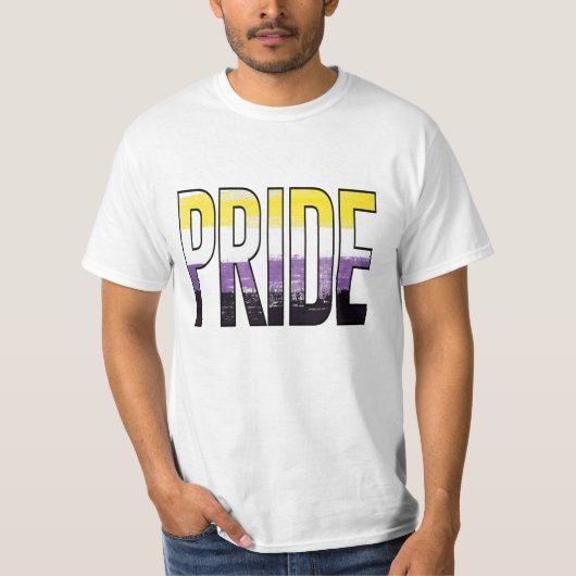 ノンバイナリー・プライドワード Tシャツ (正面)