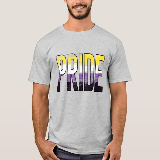ノンバイナリー・プライドワード Tシャツ (正面)