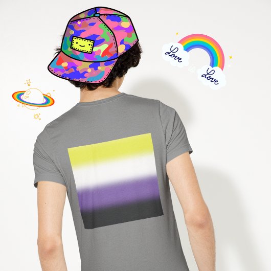 ノンバイナリー・プライド・グラデーションフラグ Tシャツ