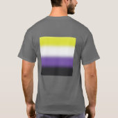 ノンバイナリー・プライド・グラデーションフラグ Tシャツ (裏面)