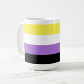 ノンバイナリー プライド コーヒーマグカップ (正面左)