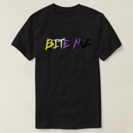 ノンバイナリー プライド バイト・ミー Tシャツ