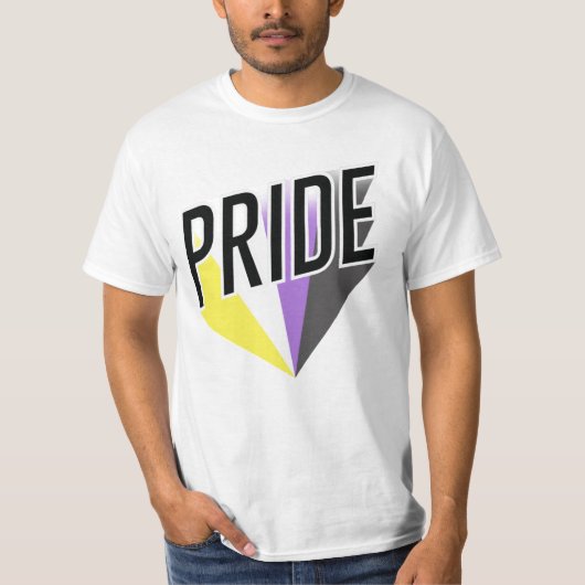 ノンバイナリー プライド バースト Tシャツ (正面)