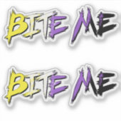 ノンバイナリー プライド Bite Me シール (正面)