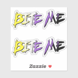 ノンバイナリー プライド Bite Me シール