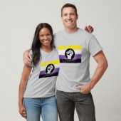 ノンバイナリー ペインテッド 抗議旗 Tシャツ (ユニセックス)