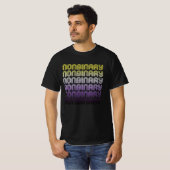 ノンバイナリー・レトロ・プライド Tシャツ (正面フル)
