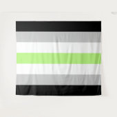 ノンバイナリー(Agender)フラグ特大LGBT タペストリー (正面(横))