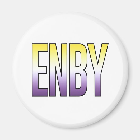 ノンバイナリー - ENBY マグネット (正面)