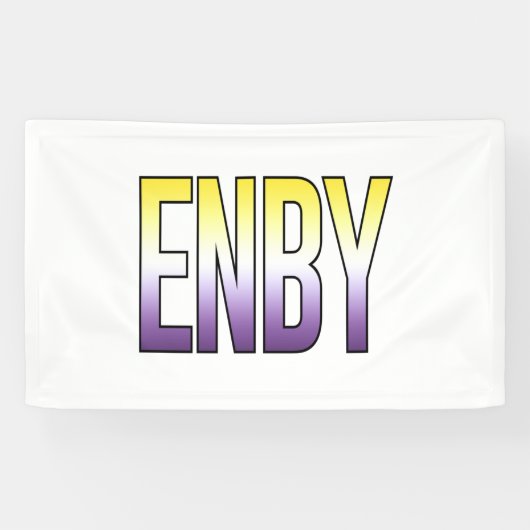 ノンバイナリー - ENBY 横断幕 (横)