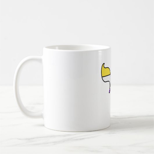 ノンバイナリー Pride フラグ チャイ コーヒーマグカップ (左)