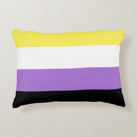 ノンバイナリー Pride フラッグ アクセントクッション (正面)