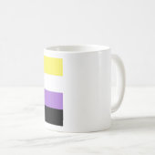 ノンバイナリー Pride フラッグ コーヒーマグカップ (正面右)