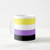 ノンバイナリー Pride フラッグ コーヒーマグカップ (正面左)
