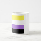 ノンバイナリー Pride フラッグ コーヒーマグカップ (中央)