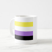 ノンバイナリー Pride フラッグ コーヒーマグカップ (正面左)