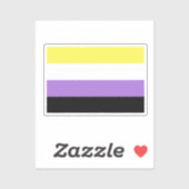 ノンバイナリー Pride フラッグ シール (シート)
