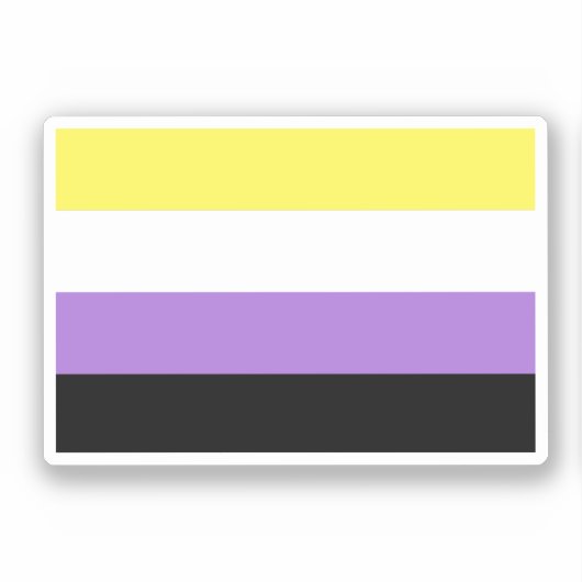ノンバイナリー Pride フラッグ シール (正面)