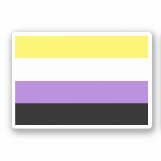ノンバイナリー Pride フラッグ シール (正面)