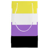 ノンバイナリー Pride フラッグ スモールペーパーバッグ (正面)