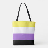 ノンバイナリー Pride フラッグ トートバッグ (裏面)