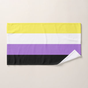 ノンバイナリー Pride フラッグ ハンドタオル