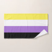 ノンバイナリー Pride フラッグ バスタオルセット (ハンドタオル)